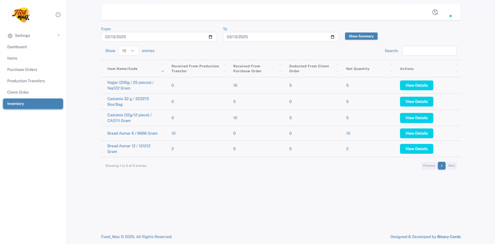 Client Order Processing